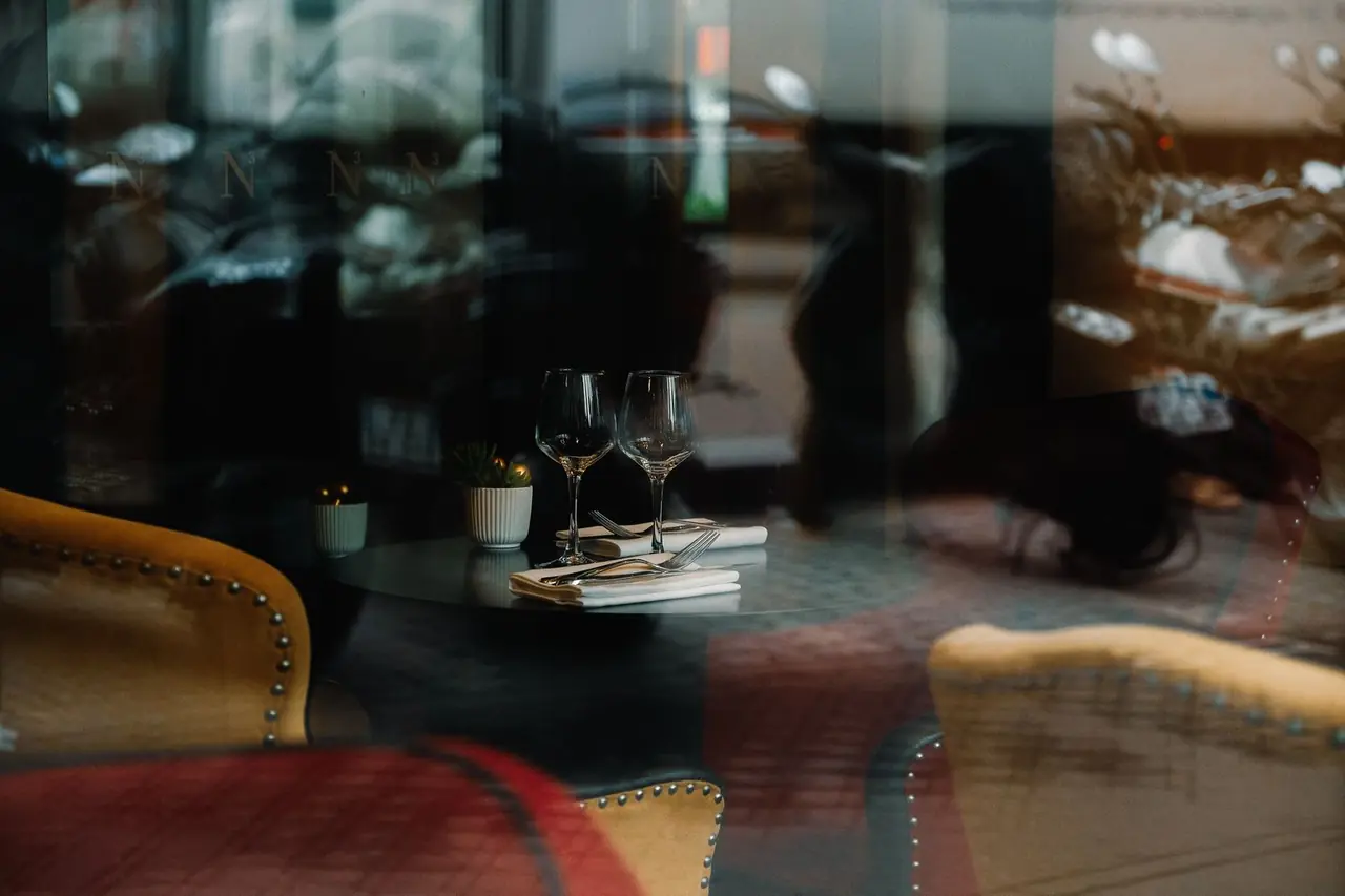 Business dining area with professional setup