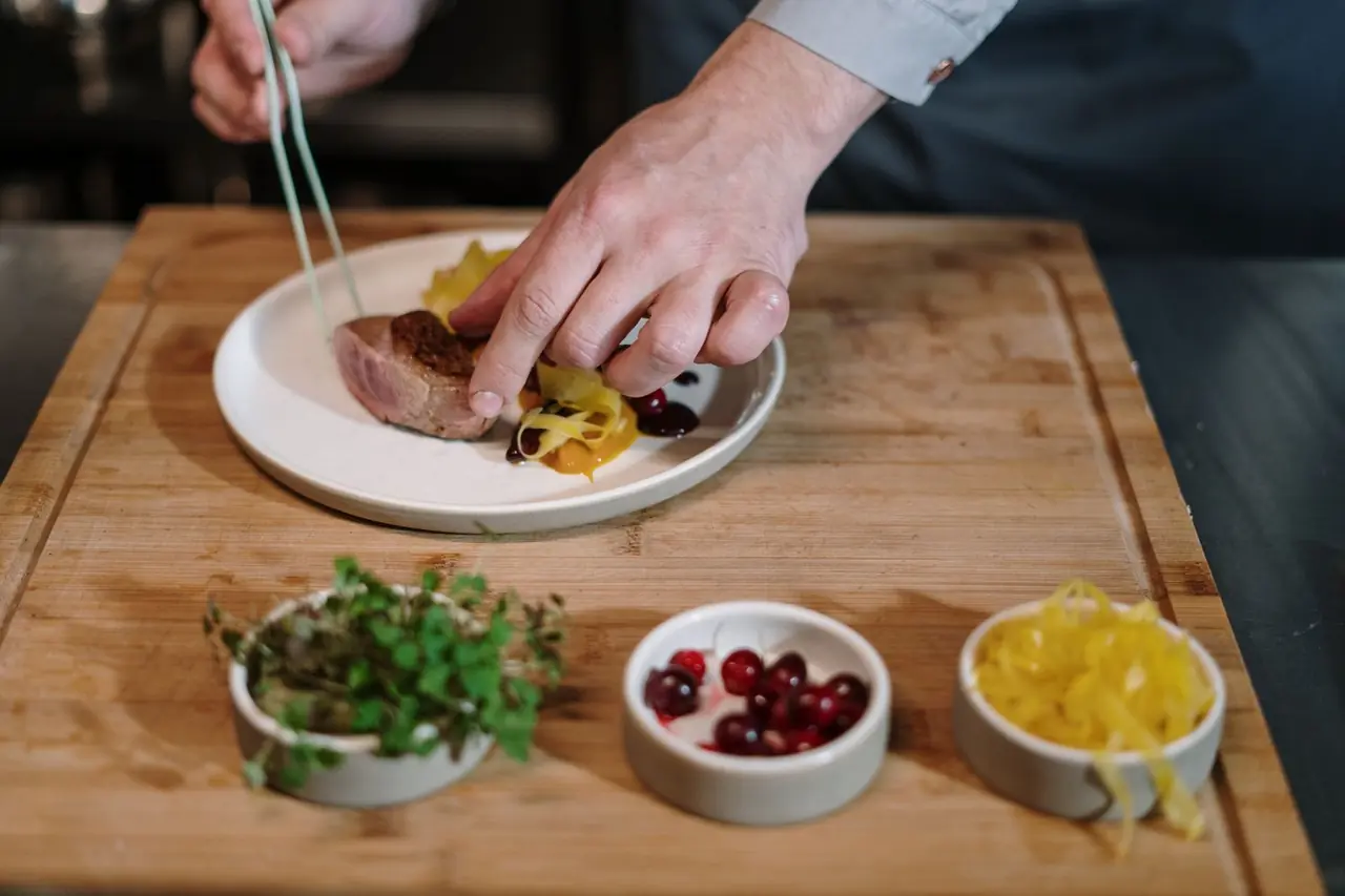 Precision plating of a signature dish